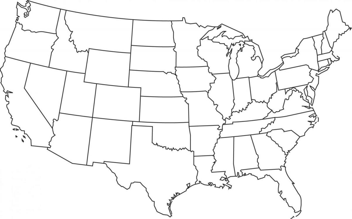 grande carte des états-unis