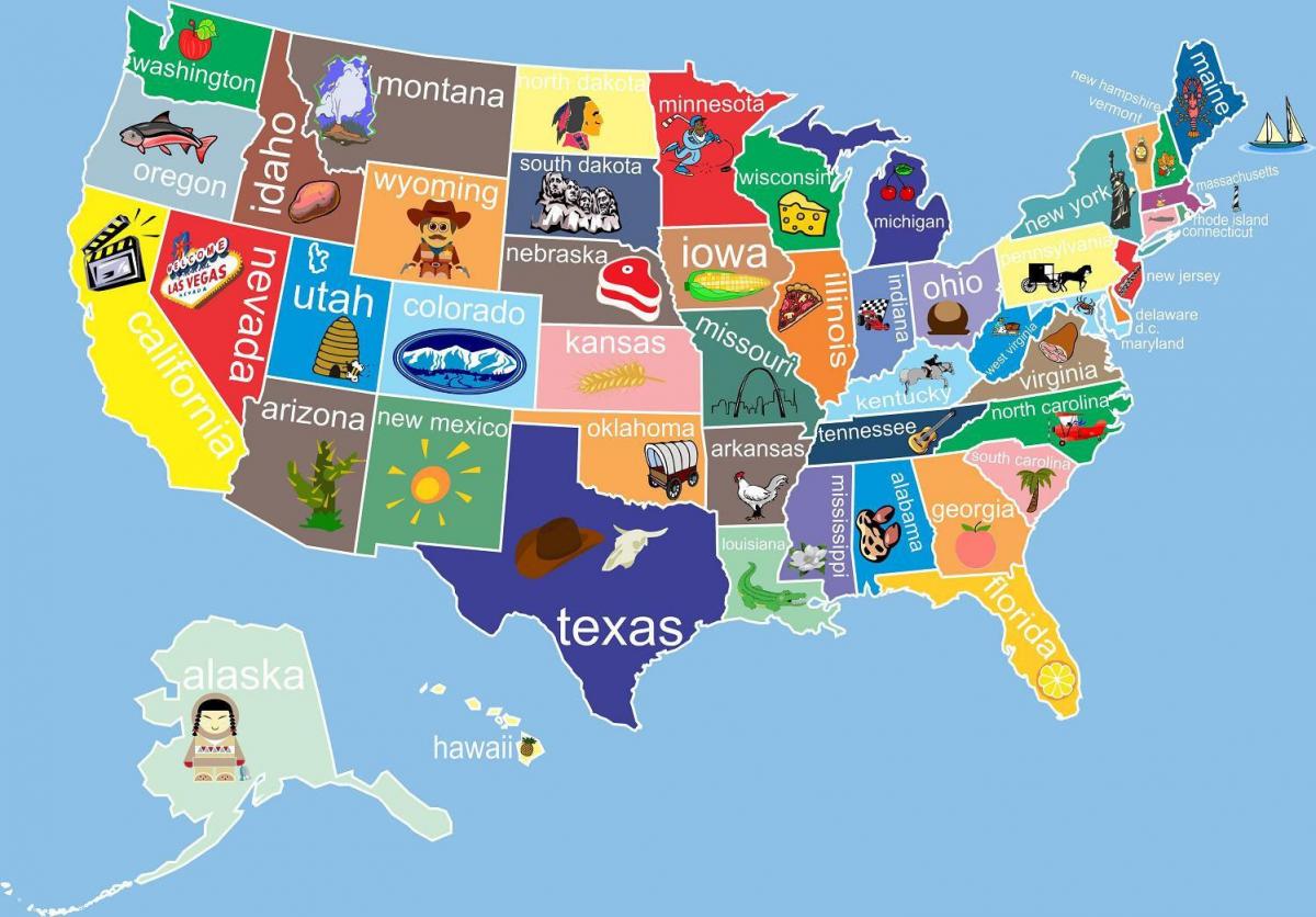 Carte États-unis d'image