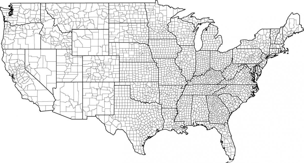 Carte du comté de états-unis
