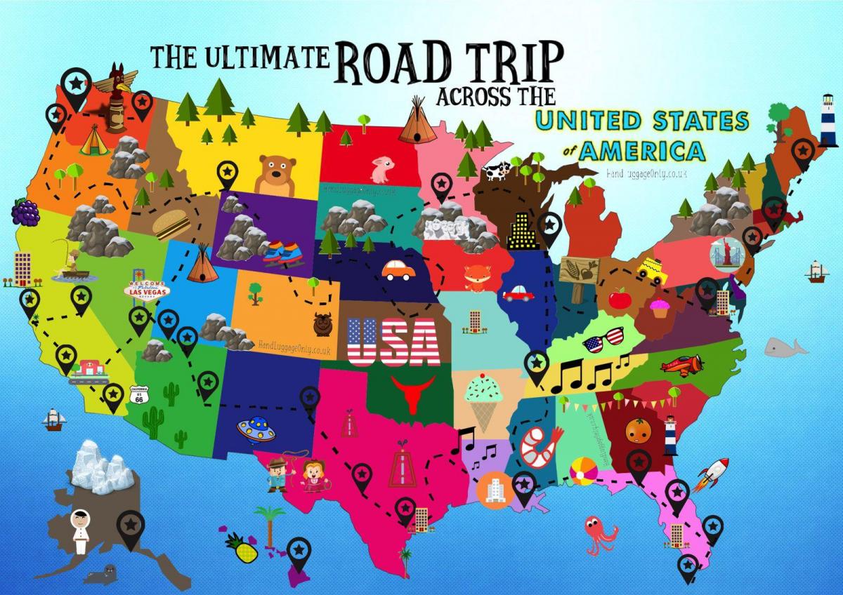 road trip USA carte
