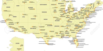 Etats-unis aéroports internationaux à la carte
