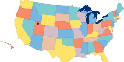 Carte des États-unis jeu