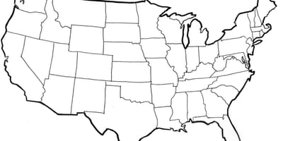 États-unis carte de vecteur