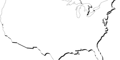 Etats-unis carte de contour