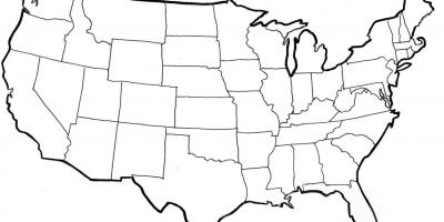 Etats-unis carte de contour