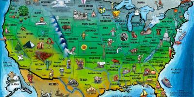 Carte touristique des etats-unis