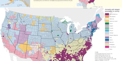 États-unis l'origine ethnique de la carte