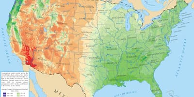 Les précipitations carte des états-unis