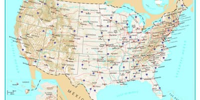 Carte détaillée de états-unis